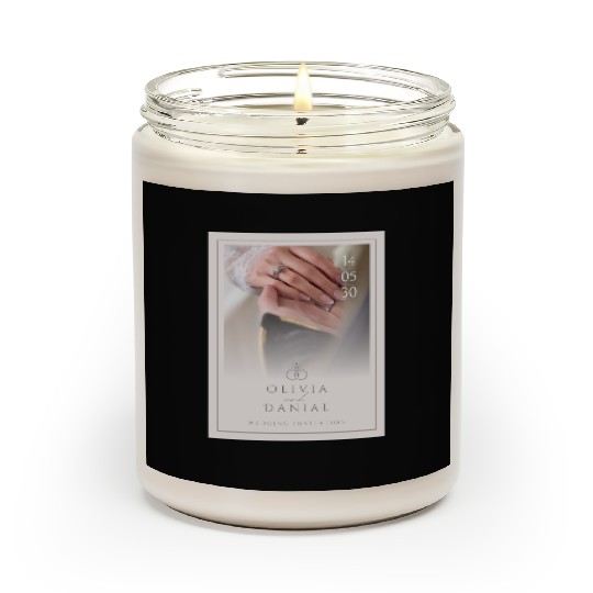 Light Pink Elegant and Minimal Wedding Invitati Scented Candles