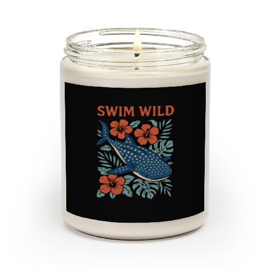 Swim Wild | Tropical Whale Shark Design Scented Candles