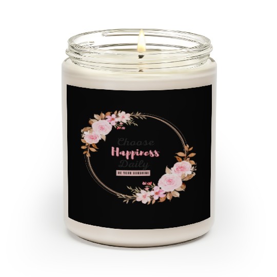 Choose Happiness Floral Frame - Bloom With Joy Scented Candles