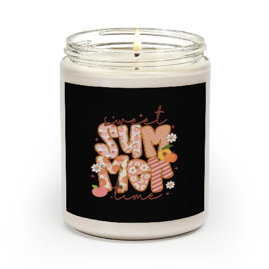 Sweet Summer Time Preppy Peach Scented Candles