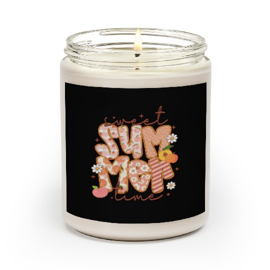 Sweet Summer Time Preppy Peach Scented Candles