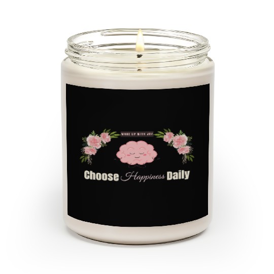 Choose Happiness Brain Design - Mental Wellness Scented Candles