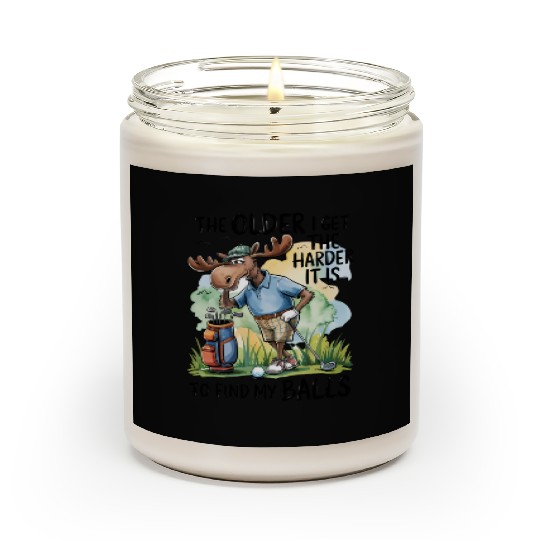 Funny Golf Moose Quote Scented Candles