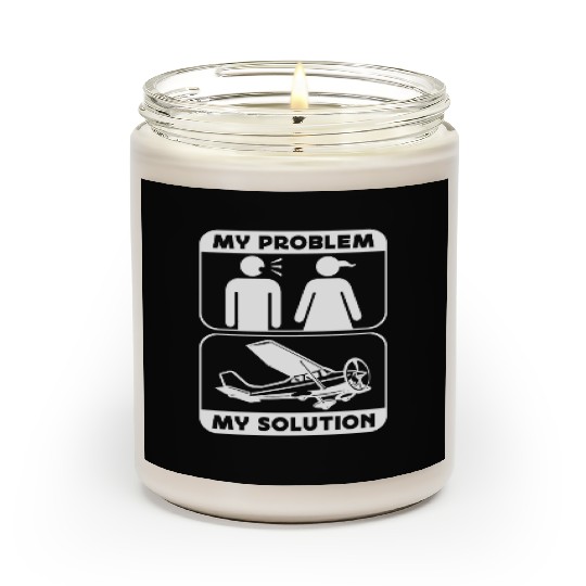 Aerobatic Pilot My Problem My Pictogram Mom Dad Scented Candles