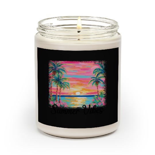 Summer Vibe Preppy Beach Scented Candles