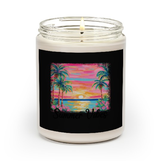 Summer Vibe Preppy Beach Scented Candles