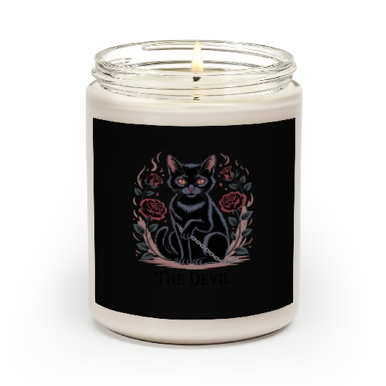 The Devil Tarot Cat Art Scented Candles