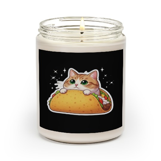 Taco Cat | Cute Kitty in a Taco | Purrfectly Tasty Scented Candles