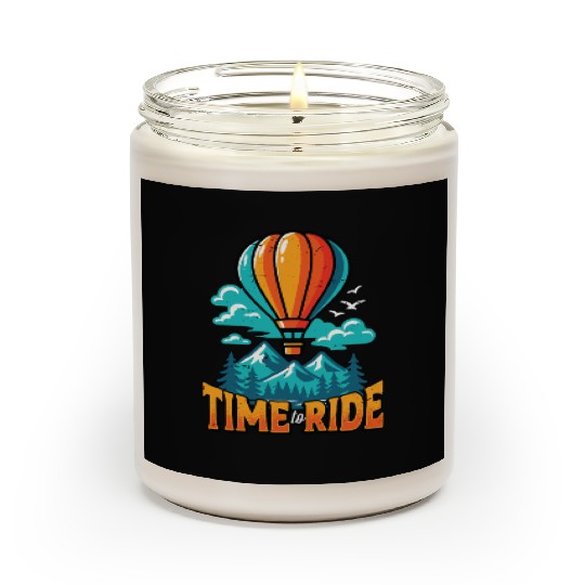 Hot Air Ballooning Time To Ride Balloon Aircraft Scented Candles