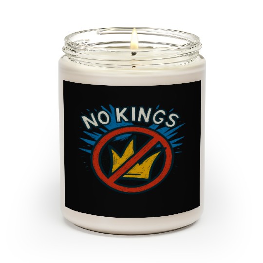 No Kings Protest Graffiti Crown Scented Candles