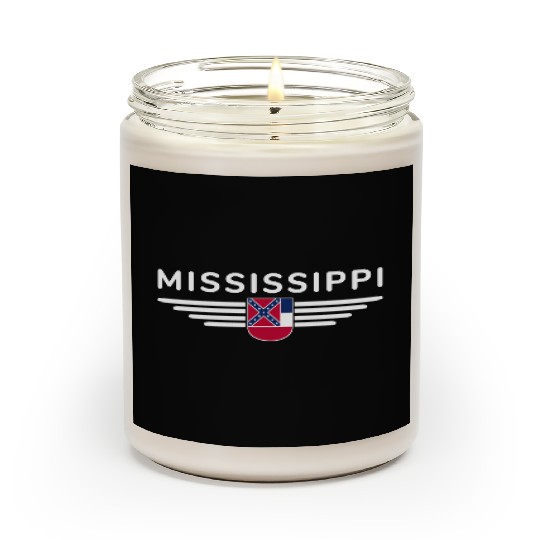 Mississippi State Flag Emblem Design Scented Candles