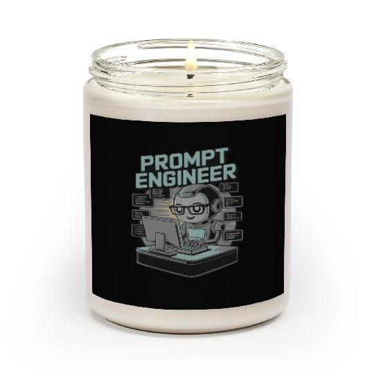 Prompt Engineer AI Robot Programmer Tech Nerd Scented Candles