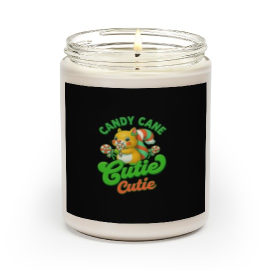 Candy Cane Cutie – Sweet Squirrel Holiday Design Scented Candles
