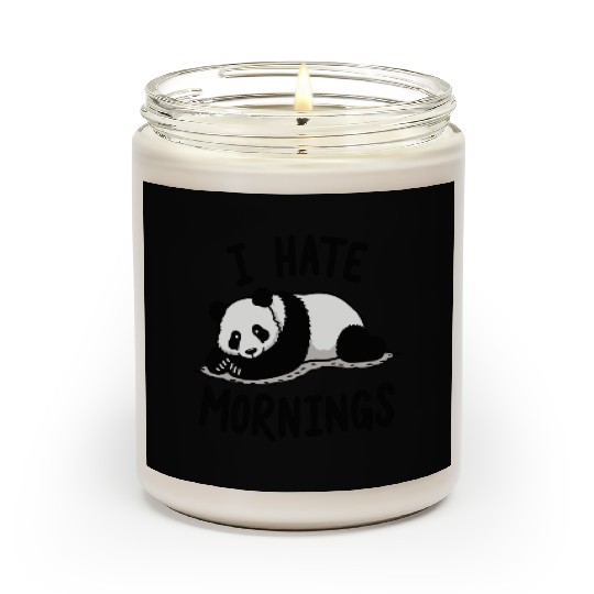 Panda I Hate Mornings Saying Scented Candles