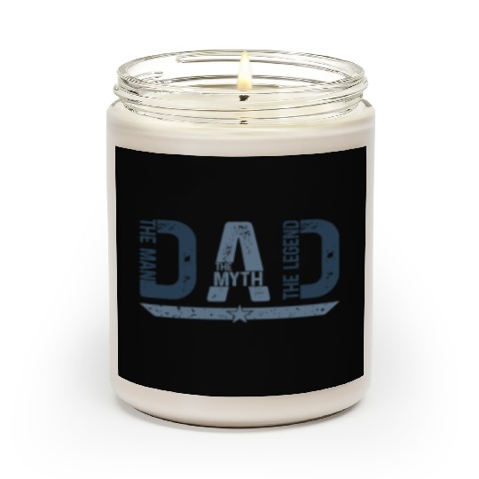 Dad The Man Myth Legend Vintage Style Scented Candles