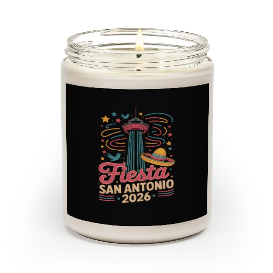 Funny San Antonio 2026 Fiesta Cinco De Mayo Tex Scented Candles