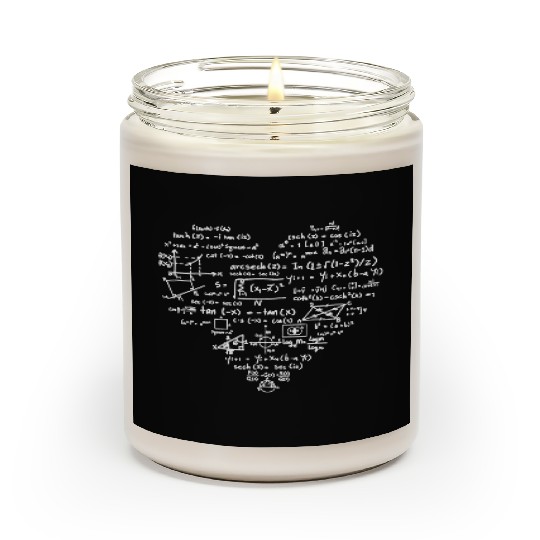 I Love Math Science Math Teacher Student Scented Candles