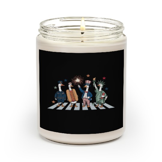 Patriotic Goose 4th of July Silly Goose Scented Candles