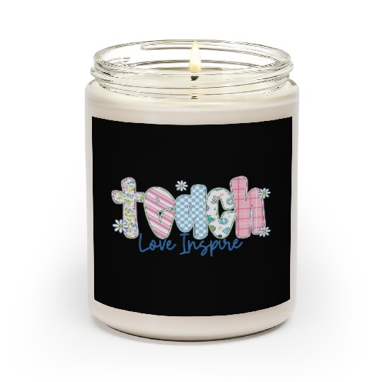 Preppy Teacher Teach Love Inspire Scented Candles