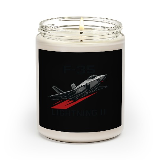 F-35 Lightning II Stealth Fighter Jet Art Scented Candles