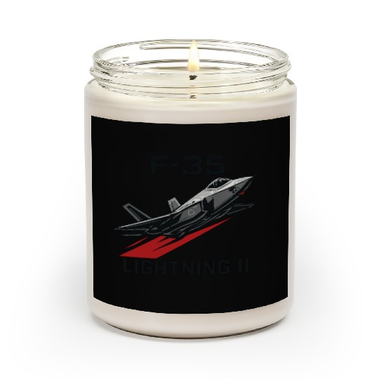 F-35 Lightning II Stealth Fighter Jet Art Scented Candles