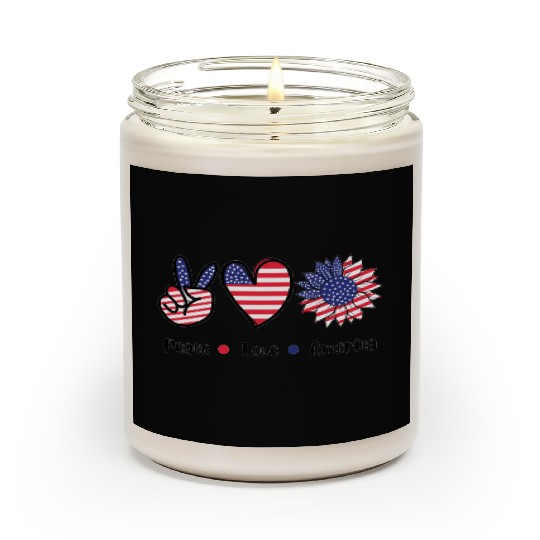 Peace Love America Scented Candles