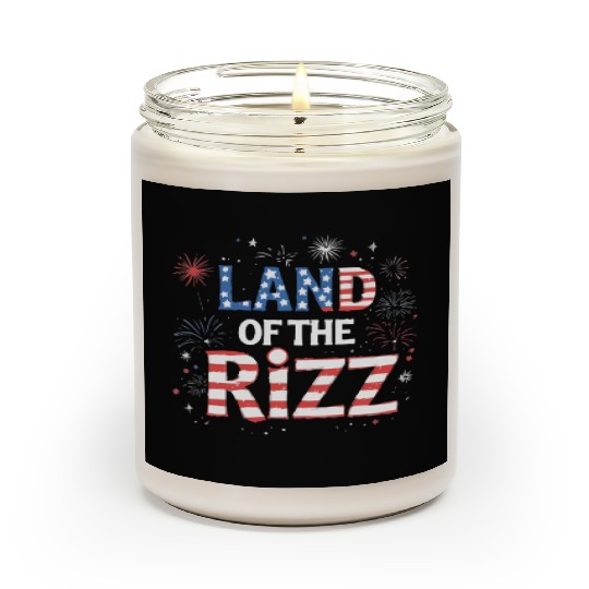 Land of the Rizz funny Patriotic day 4th Of July Scented Candles
