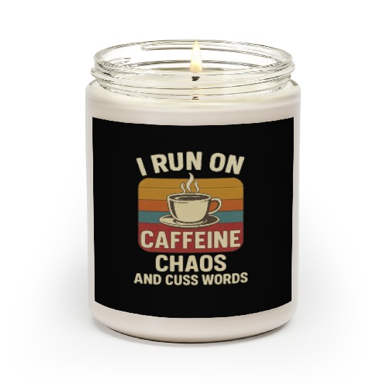 Caffeine Chaos Retro Design Scented Candles