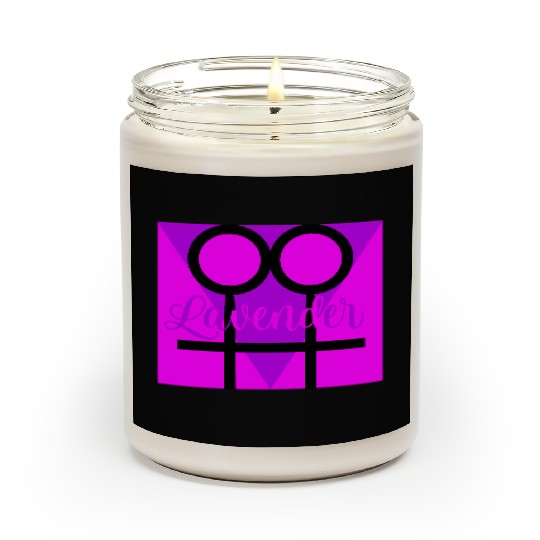 Women Symbol with Lavender Triangle Scented Candles