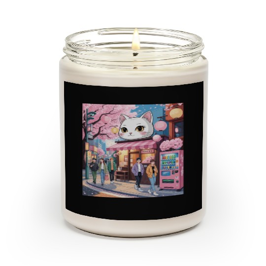 Tokyo Sakura Stroll – Cute Girl Under Cherry Bloss Scented Candles