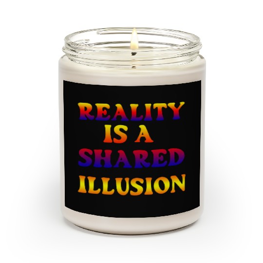 Vivid Psychedelic Illusion Text Scented Candles