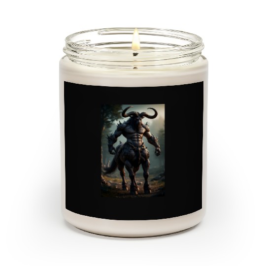 Dark Minotaur Warrior Fantasy Art Scented Candles