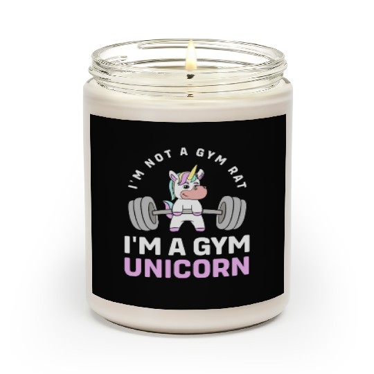 Workout Gym Unicorn Scented Candles