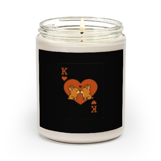 Du Du Corgi King of Hearts – Cute Poker Card Scented Candles