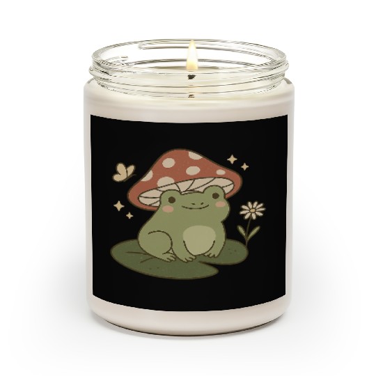 Frog Mushroom Cottagecore Scented Candles