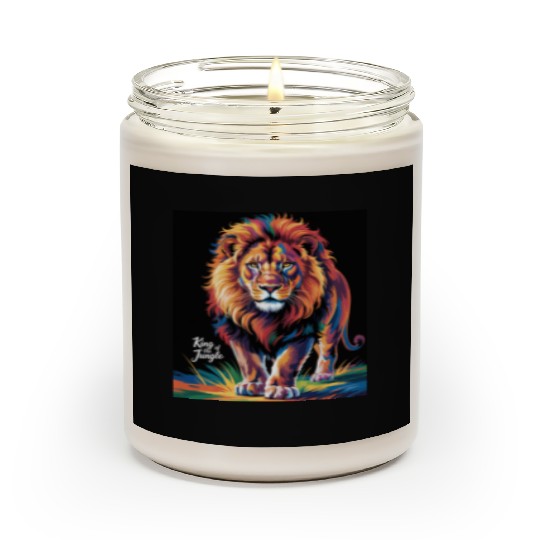 Pride and Power – Majestic Rainbow Lion Head Scented Candles