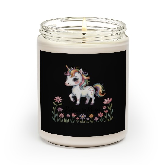 Believe in Magic – Cute Rainbow Unicorn Fantasy Scented Candles