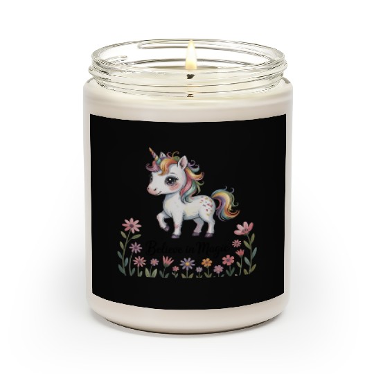Believe in Magic – Cute Rainbow Unicorn Fantasy Scented Candles