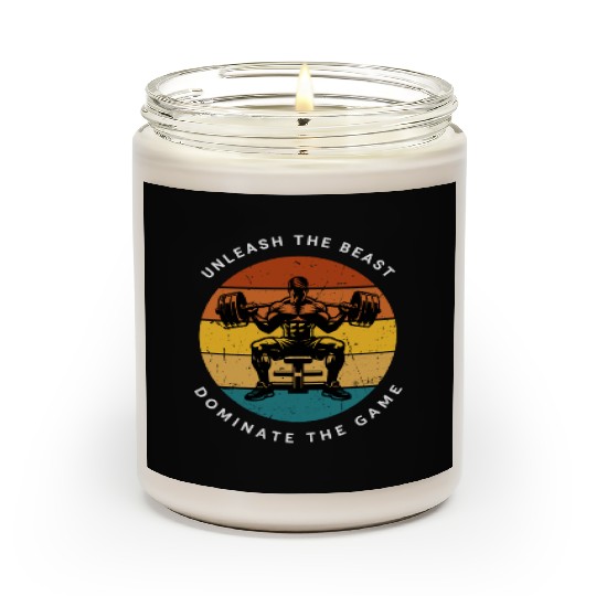Unleash the Beast – Gym Power Logo Scented Candles