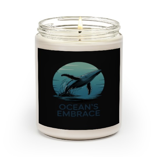 Ocean’s Embrace – Majestic Whale Retro Ocean Scented Candles