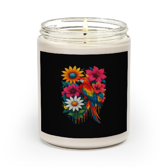 Tropical LOVE & Floral Feathers Scented Candles