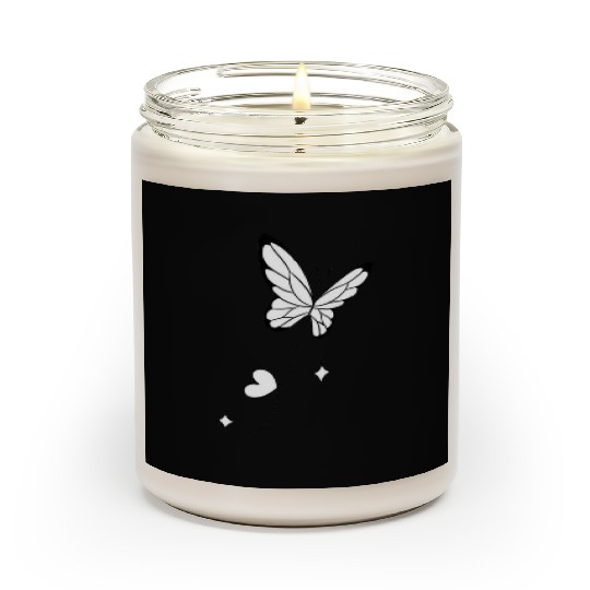 Butterfly design with cute heart Scented Candles