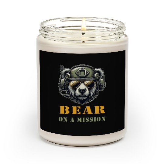 Bear In Mission / Military Design Scented Candles