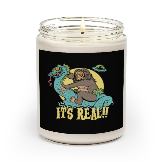 Bigfoot Rides Nessie UFO Cryptid Monster Mayhem Scented Candles