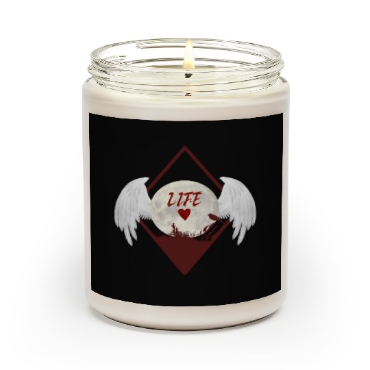 Moonlit Heart with Angel Wings (LIFE) Scented Candles