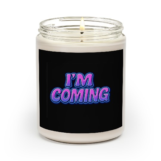 Neon Retro Futuristic Typography Design Scented Candles