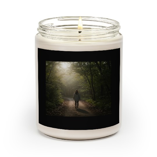 Enchanted Forest Path Illustration Scented Candles