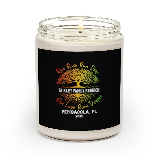 Family Reunion Roots Tree Design Scented Candles