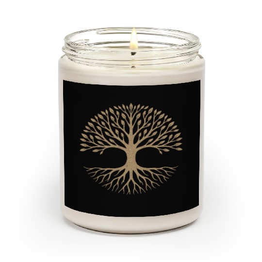 Elegant Tree of Life Symbol Design Scented Candles