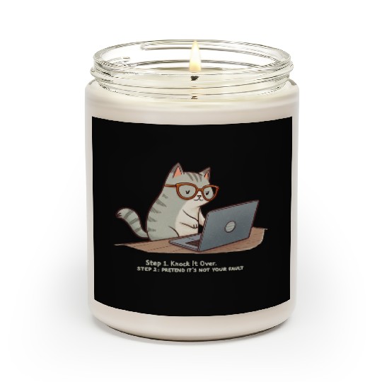 Keyboard Warrior Cat Scented Candles